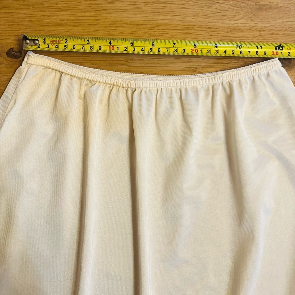 Vintage Embroidered Cream Lace Trim Half Slip - Picture 4 of 5